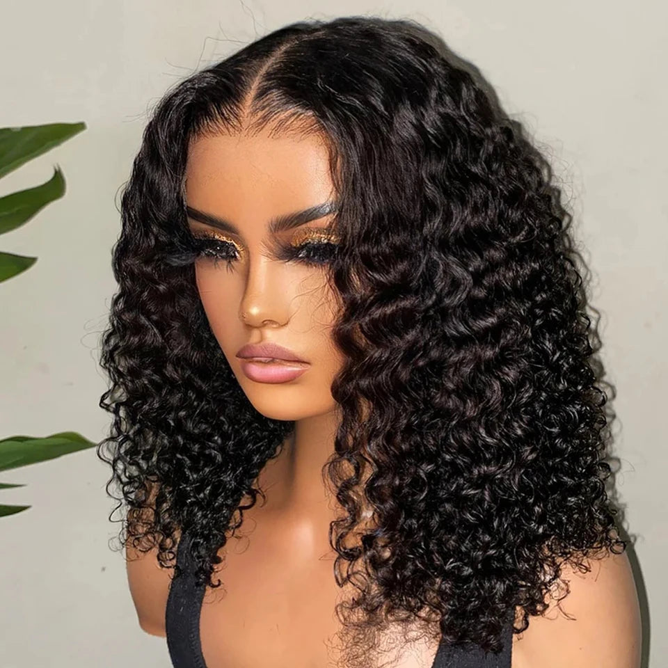 Wear And Go 13x4 Water Wave Bob Lace Wig For Women Curly 6x4 Glueless Human Hair Wig Ready To Go Human Hair Wigs Pre Cut No Lace