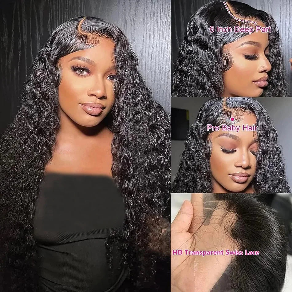 Hd Deep Wave Frontal Wig 13x6 Lace Frontal Wig Human Hair 30 38 Inch 13x4 Loose Deep Wave Human Hair Lace Wig 100% For Women