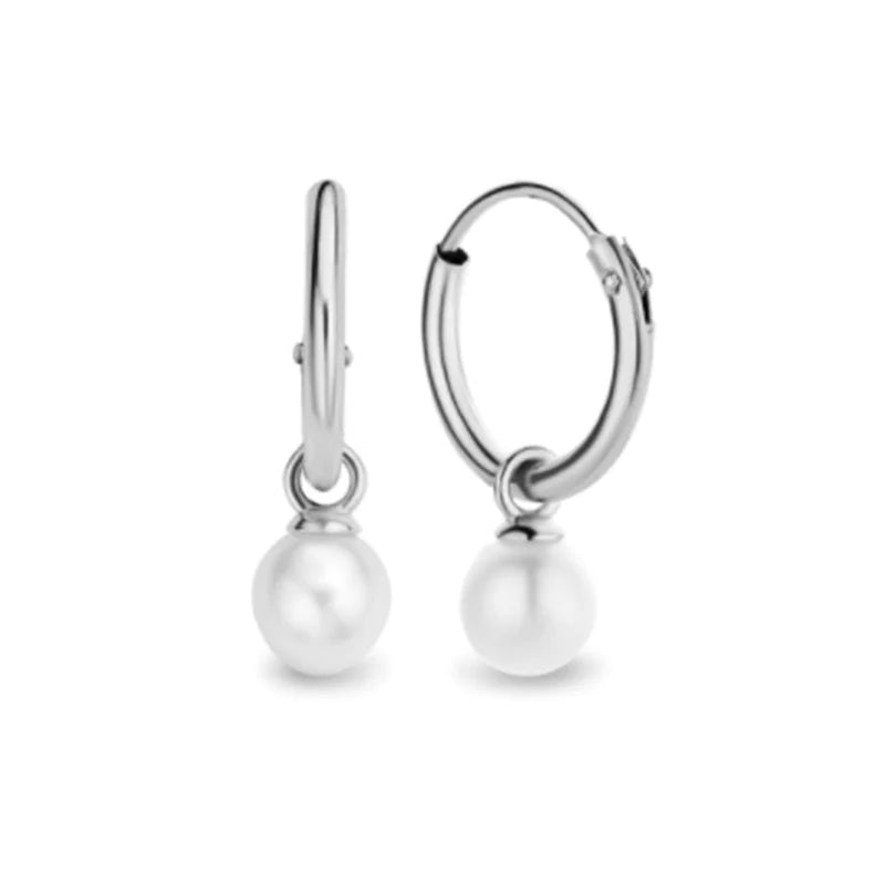 Silver Pearl Drop Earrings