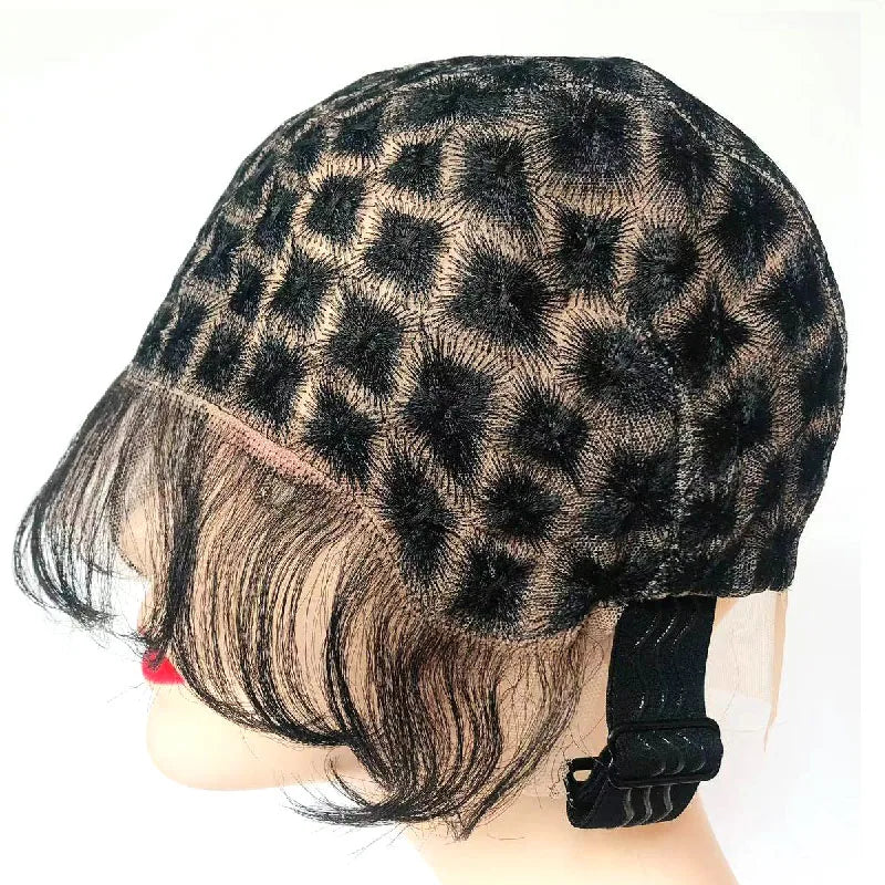 full lace wig cornrows cap for Braided wig for black women, Bantu braided wig with basket braiding Knotless braid lace cap