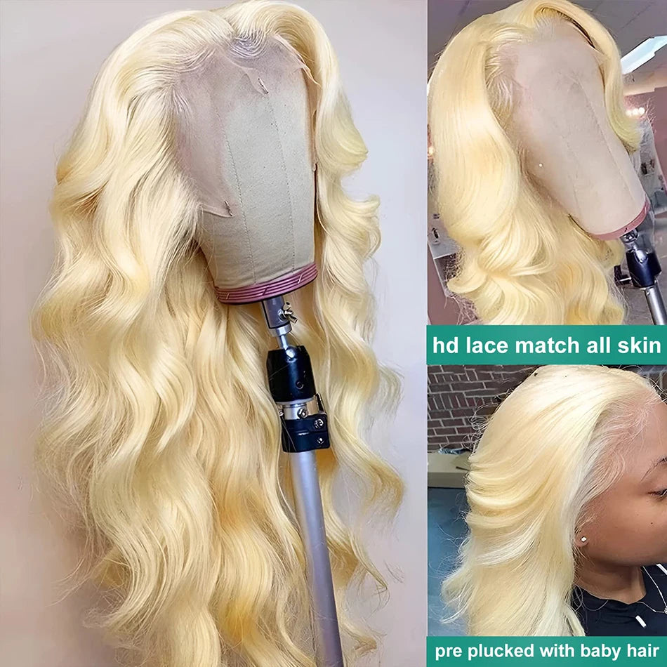 613 Blonde Lace Front Wig Human Hair Body Wave 13X6 Hd Lace Frontal Wig 13X4 Lace Front Human Hair Wig Hd Lace Wig For Women