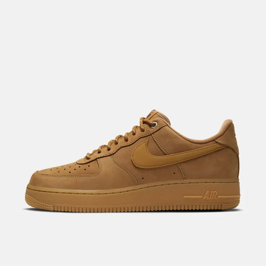 Air Force 1 Nike Wheat colored Air Force One Men and Women Versatile Low cut Sneakers, Anti slip and Durable Board Shoes